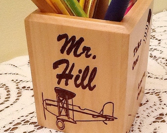 Pen & Pencil Holder-Personalize/Engrave/Customize-Father's Day, Office Gift, Graduation, Commencement, Christmas, Office Set, Office Tools
