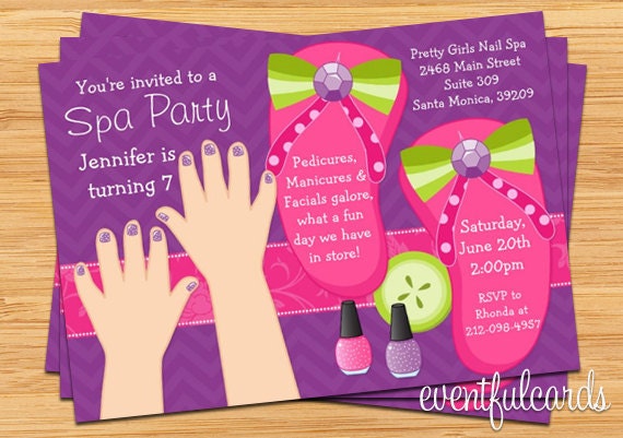 spa party invitation