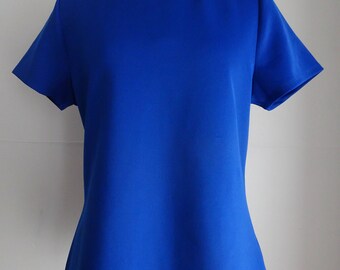 Royal blue back cutout top