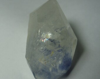 DUMORTIERITE QUARTZ With Rainbow 17.8 Gram Natural Double Terminated Blue Inclusions Crystal Specimen From Brazil Sale