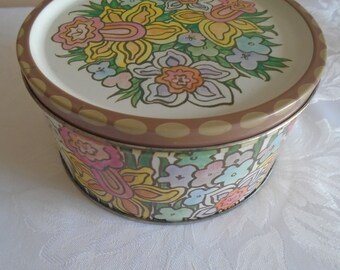 Rowntree mackintosh toffee tin daffodil design