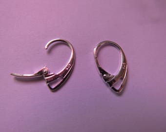 pair of medium silver-tone earrings
