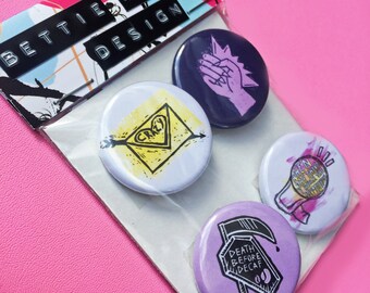 Badge Four Pack feminist punk riot grrrl inspired