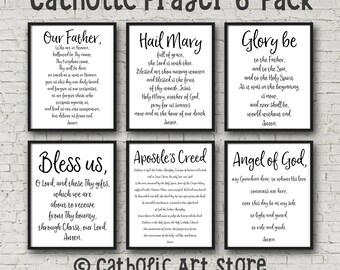 Our Father Hail Mary & Glory Be Printable 3-Prayer Pack