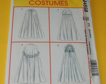 Uncut S-M Renaissance/Halloween Cape Pattern M4698