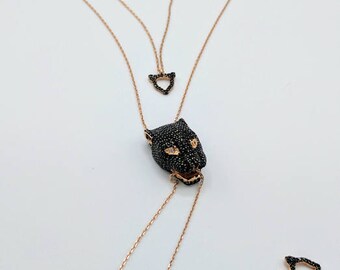 Jaguar sterling silver Layered necklace
