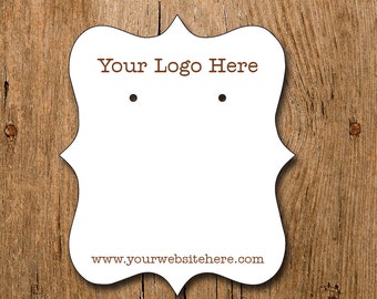 Custom Fancy Cut Earring Cards with Your Logo Jewelry Display Cards