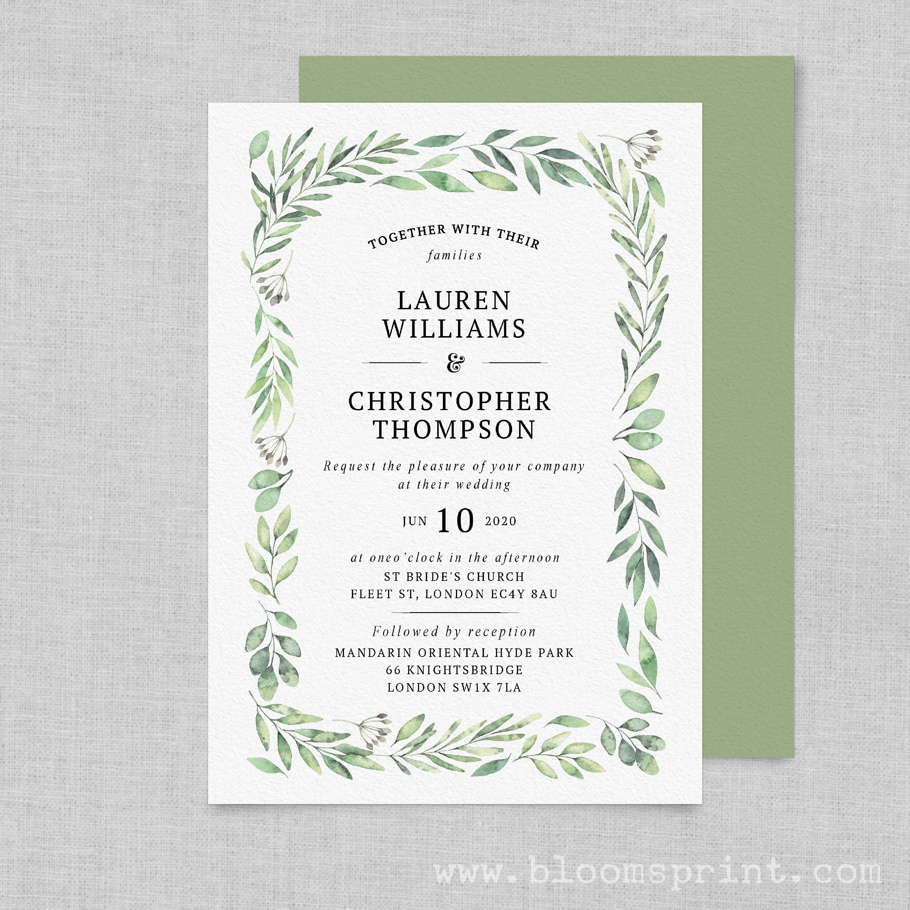 watercolor wedding invitation templates