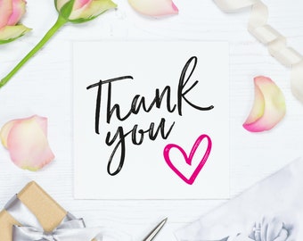 Wedding thank you card, thank you bridesmaid gift, thanks