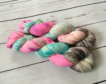 Hand Dyed Superwash BFL/ Nylon Sock Yarn
