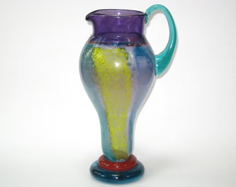 Kosta Boda CANCAN Pitcher Kjell Engman Sweden Art Glass Signed