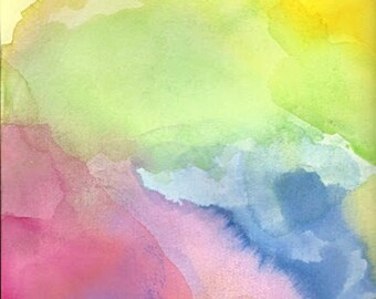 Watercolor Painting, Abstract Art, Meeting Ground