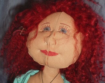 Hippie doll with turquoise dress
