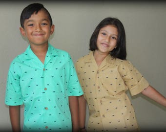 Dinosaur Pajama / Boys pajama / Girls Pajama / Button Front / Surgery Pajama / kids pajamas