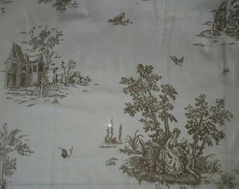 25 x 250 cm toile de jouy fabric coupon