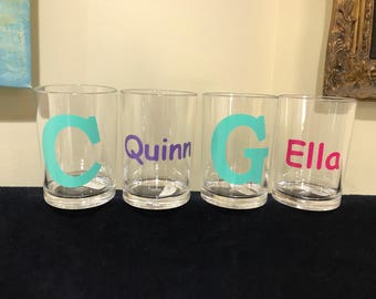 Monogrammed acrylic Bathroom cup. Perfect for everyone in the family! Personalized with your name or monogram