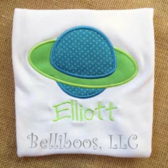 Planet Applique Design Planet Embroidery Design Space