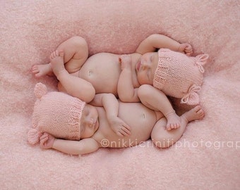 Lil Kitty Hat - PDF PATTERN - newborn baby toddler knit photo prop
