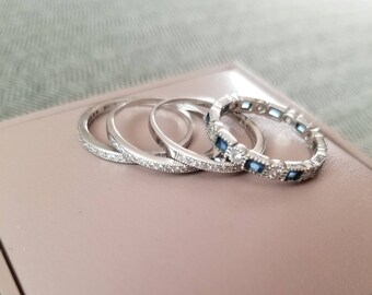 Set of 4 beautiful sterling silver stackers 55.00/set size 7