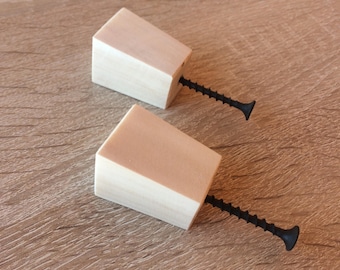 Modern Wooden Knobs,Wood Knob Pull,Decorative Knobs,Geometric Pull,Modern Knobs,Wall Hooks,Wood Knob