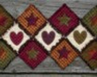 Rag Quilt Primitive Homespun Table Runner Scrappy NEW! Handmade in Oregon!