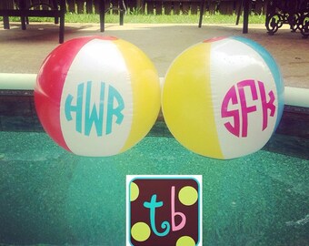 Monogram Personalized Beach Ball