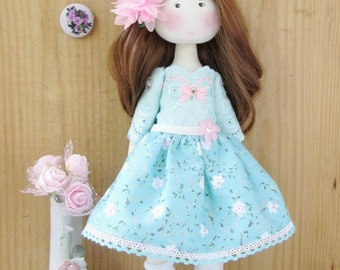 Handmade doll,Fabric doll. Rag Doll,Textile doll,Doll,cloth fabric doll,soft toy for girl,decorative doll,girl gift,gift