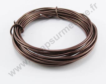 Transparent glass Ø 2 mm x 1 m - brown chocolate-