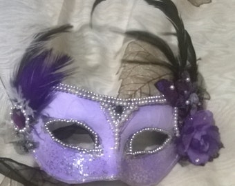 Lavender/ Purple Masquerade Mask