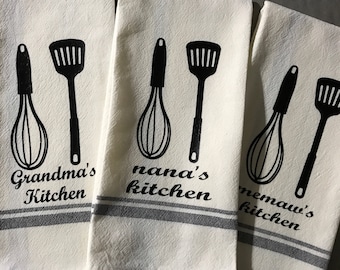 Personalized retro kitchen towels