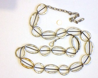 Concho Belt Silver Chain Belt Vintage 80s Belt Hip Belt boho belt