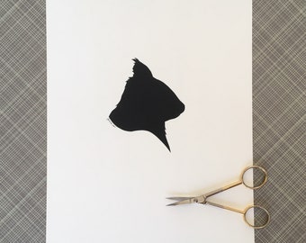 Squirrel Silhouette Papercutting