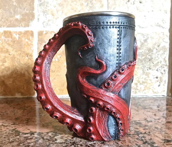 Kraken Tentacle Mug, Red