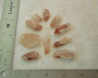 Red Hematite Included Quartz Crystals from Madagascar, Lot3