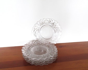 Cambridge Glass Caprice Elegant Glass Luncheon Plates Set of Six