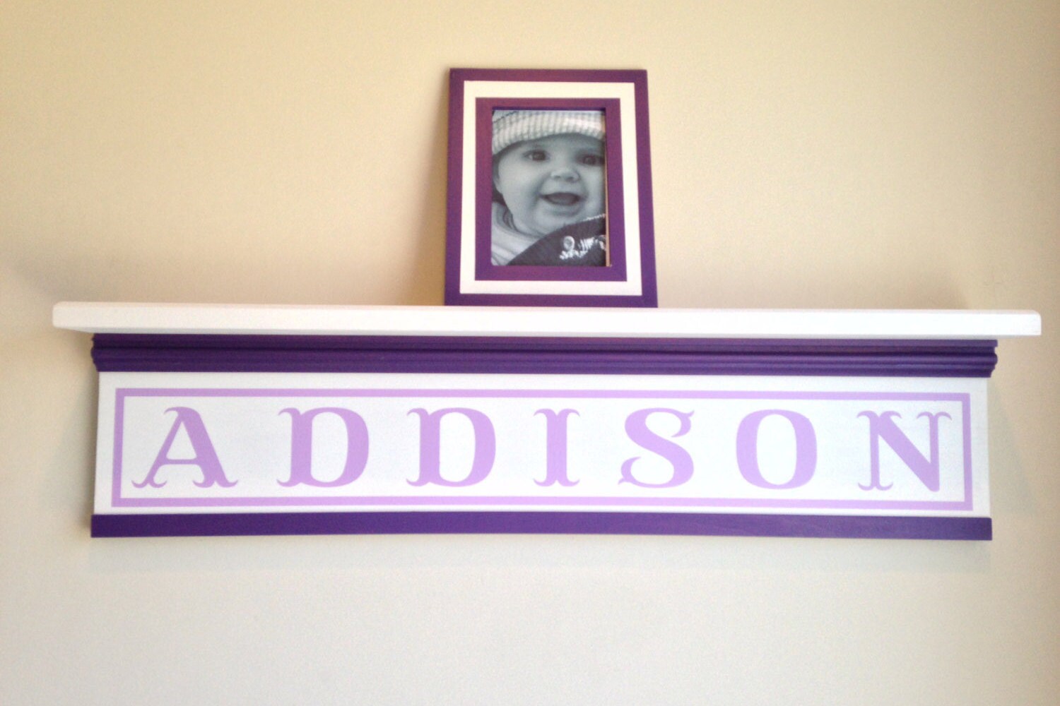 Personalized nursery name wall shelf/child's name