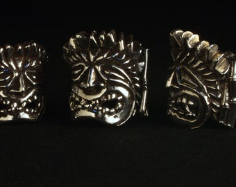 Sterling Silver Big Kahuna Tiki ring