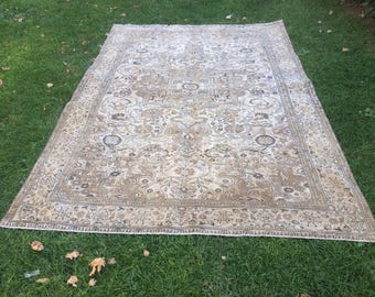 Vintage Rug,Cappadocia Carpet,Rugs,Vintage Turkish Rug,Home Office Rug,Designer Rug,Turkish Rug,Home Decor 9'28"x6'10"ft, 283x186 cm