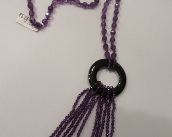 Amethyst and Onyx Necklace