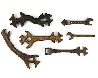 Antique Farm Tool Wrench Lot of 6
