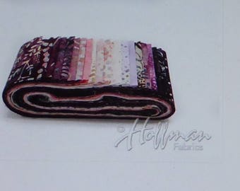 Batik Bali coquelicot ~ orchidée du gène ~ par Hoffman 20 pouces 2.5x44 de bandes de tissu coton envoi rapide, JR603
