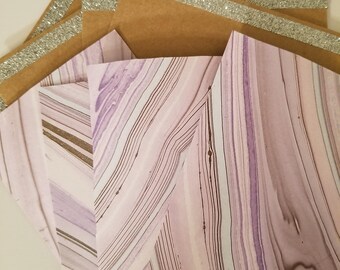 Pack of 4 Pink Greeting Cards