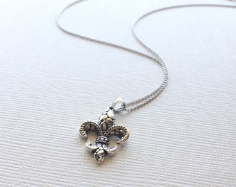Sterling Silver Fleur de Lis Necklace