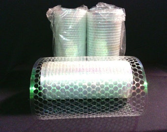 50 Yards of Punchinella/Honeycomb Metallic Iris And White