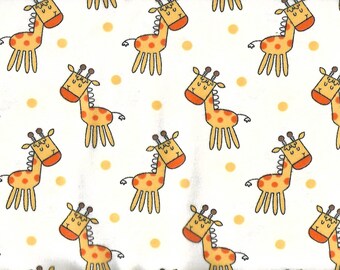 GIRAFFES Flannel Fabric , 1 yard x 42" wide