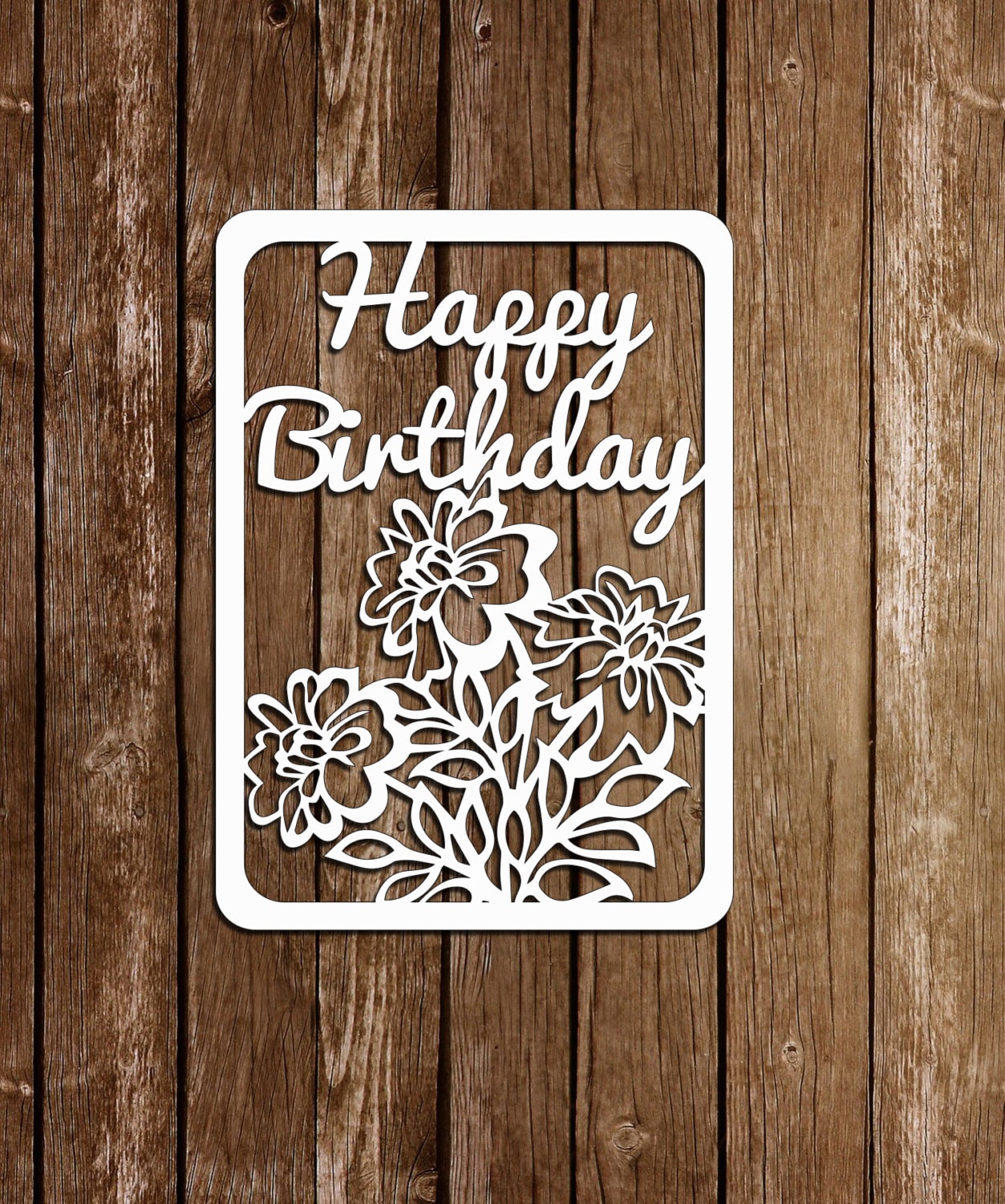 Download Papercut card Birthday templatePaper Cutting Template PDF