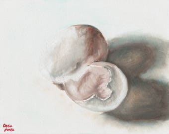 Eggs Oil Painting Still Life 11"x14" on canvas panel