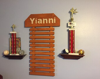 Martial Arts Display for 9 Belts & choice of 9 colors NOW IN HONEYCOMB