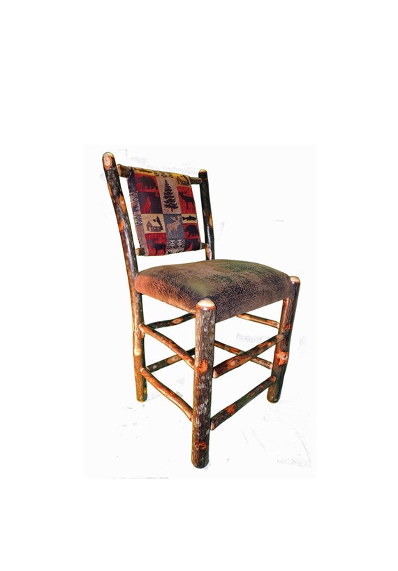 24 Rustic Hickory Upholstered Bar Stool With Cabin   Il 570xN.497540515 Jtg6 