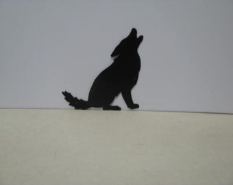 Coyote Howling 003 Wildlife Metal Rustic Cabin Art Silhouette